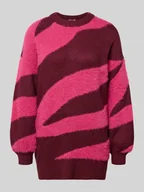 Swetry damskie - Sweter z dzianiny o luźnym kroju z okrągłym dekoltem model ‘BLAIR’ - miniaturka - grafika 1