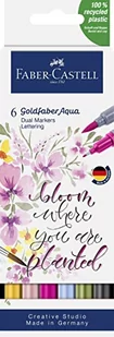 Faber-Castell, Pisak akwarelowy GOLDFABER AQUA dwustronny, zestaw LETTERING 6 szt. - Kredki, ołówki, pastele i pisaki Faber-Castell, Pisak akwarelowy GOLDFABER AQUA dwustronny, zestaw LETTERING 6 szt. - Kredki, ołówki, pastele i pisaki - miniaturka - grafika 1