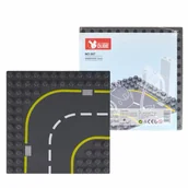 Klocki - Klocki Wange 905 – Zakręt/ulica płytka bazowa 12x12 (ciemnoszara) do DUPLO - miniaturka - grafika 1