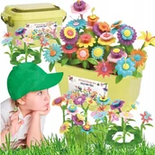 Klocki - KLOCKI KWIATKI KONSTRUKCYJNE DUŻE W KUFERKU PREZENT DLA 3 4 5 6 7 8 9 LATKA - miniaturka - grafika 1