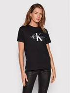 Koszulki i topy damskie - Calvin Klein Jeans T-Shirt J20J219142 Czarny Regular Fit - miniaturka - grafika 1