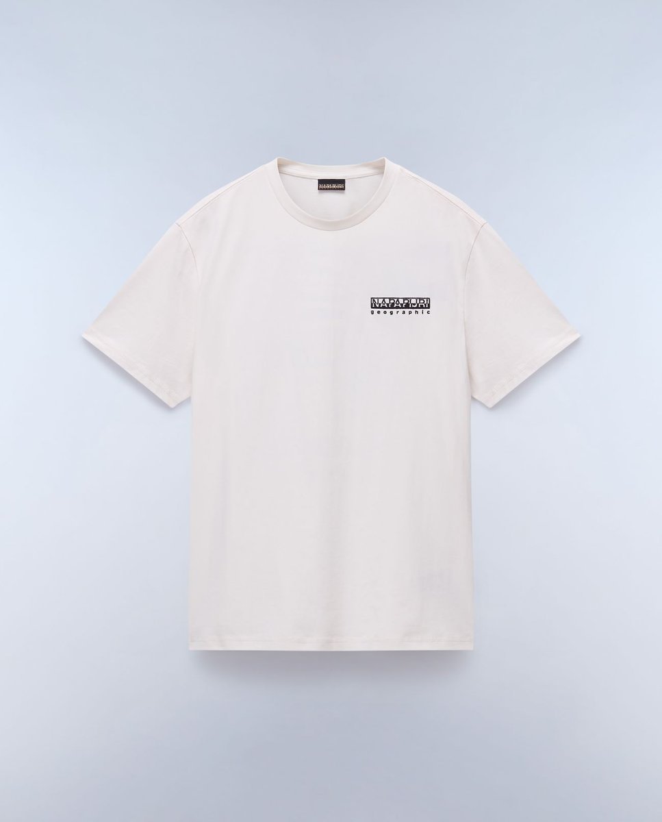 t-shirt donna napapijri s-vignoni back - np0a4ilx n1a1 white whisper