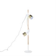 Lampy stojące - Beliani Lampa stojąca biała - podłogowa - oświetlenie - OWENS biały - miniaturka - grafika 1
