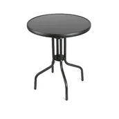 Stoły ogrodowe - Szklany stół ogrodowy, stolik kawowy, stół balkonowy okrągły - miniaturka - grafika 1