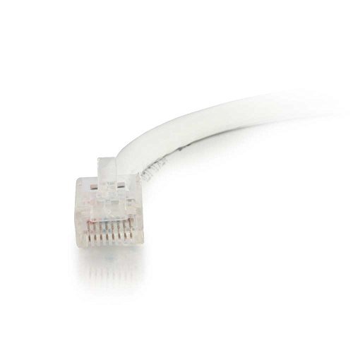C2G 0,5 m Cat5e Ethernet RJ45 kabel sieciowy o wysokiej prędkości, przewód LAN biały Cat5e PVC UTP kabel krosowy