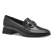 Półbuty damskie - Półbuty damskie lordsy mokasyny skórzane czarne Marco Tozzi 24206-39 - miniaturka - grafika 1