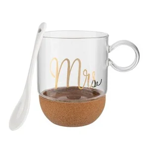 Kubek szklany na korkowej podstawce MRS 240 ml transparentny - Kubki - miniaturka - grafika 1