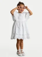 Sukienki i spódniczki dla dziewczynek - Mayoral Sukienka elegancka 3923 Biały Regular Fit - miniaturka - grafika 1