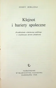 Klejnoty i bariery społeczne - Książki o kulturze i sztuce - miniaturka - grafika 1