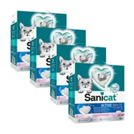 Żwirek dla kotów - Sanicat Active White Lotus Flower żwirek 4x10 l - miniaturka - grafika 1