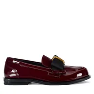 Mokasyny damskie - Mokasyny Gino Rossi SAVA-1797-23-2 Bordowy - miniaturka - grafika 1