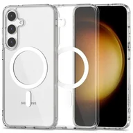 Etui i futerały do telefonów - Etui TECH-PROTECT Flexair Hybrid MagSafe do Samsung Galaxy S24 FE Przezroczysty - miniaturka - grafika 1