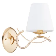 Lampy ścienne - Kinkiet ścienny Monza złoto-biały 1xE14x10W wym: 27 x 15 x 28 cm metal IP20 Alfa - miniaturka - grafika 1
