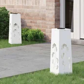 Lampy ogrodowe - vidaXL Słoneczna LED lampa na ścieżkę 2 pcs Biały - miniaturka - grafika 1