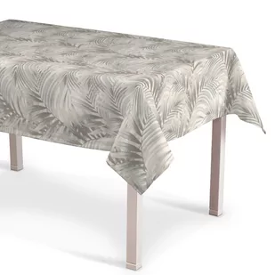 Dekoria Obrus prostokątny beżowo kremowe liście palmy na białym tle w 130 × 130 cm Gardenia - Obrusy i serwetki - miniaturka - grafika 1