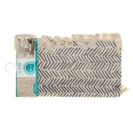 Dywaniki łazienkowe - Dywanik Boho 45 x 75 cm kreski beżowo-czarny - miniaturka - grafika 1