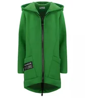 Bluzy damskie - Długa bluza damska z kapturem parka gruba ciepła-XXL - miniaturka - grafika 1