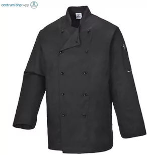 PORTWEST C834 BLUZA KUCHARSKA SOMERSET; CZARNY - Odzież robocza - miniaturka - grafika 1