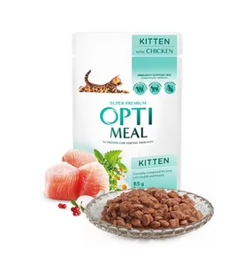 SWISS PET NUTRICTION SWISS PET NUTRICTION OPTIMEAL KOTsasz 85g KOCIĘTA Drób - Mokra karma dla kotów - miniaturka - grafika 1