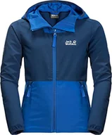 Kurtki i płaszcze dla chłopców - Jack Wolfskin Chłopięca Turbulence B Kurtka Softshellowa, Coastal Blue, 116 - miniaturka - grafika 1