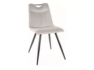 Krzesła - Krzesło tapicerowane do jadalni ORFE VELVET jasny szary SIGNAL - miniaturka - grafika 1