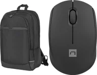 Torby na laptopy - Plecak Natec Plecak Natec Kudu czarny 15.6" NTO-2236 + Mysz Stork NMY-2000 - miniaturka - grafika 1