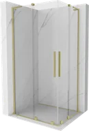 Kabiny prysznicowe - Mexen Velar L Duo kabina prysznicowa rozsuwana 90x80 cm, transparent, złota szczotkowana - 871-090-080-02-03-55 - miniaturka - grafika 1
