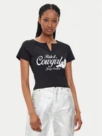 Koszulki i topy damskie - Juicy Couture T-Shirt Ride A Cowgirl JCWCT23333 Czarny Slim Fit - miniaturka - grafika 1