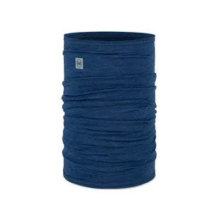 Chusta wielofunkcyjna z wełny merynosów z elementem odblaskowym Buff Merino Lightweight Multistripes Indigo - Czapki i chusty sportowe damskie - miniaturka - grafika 1