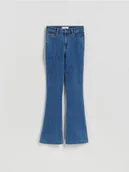 Spodnie damskie - Reserved - Jeansy flare z przeszyciem - niebieski - miniaturka - grafika 1