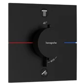 Baterie podtynkowe - HANSGROHE 15578670 ShowerSelect Comfort E Bateria termostatyczna, podtynkowa do 2 odbiorników ze zintegrowanym systemem zabezpieczającym zgodnie z EN 1717 Czarny Matowy - miniaturka - grafika 1
