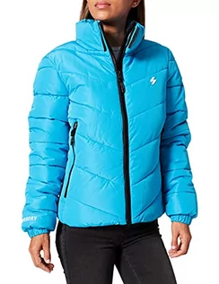 Kurtki damskie - Superdry Damska kurtka z kapturem Non Hooded Sports Puffer, woda, XXS - grafika 1