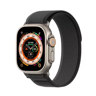 Sportowy pasek na rzepy do Apple Watch Ultra / 8 / 7 / 6 / SE / 5 / 4 / 3 / 2 / 1 (42, 44, 45, 49 mm) Dux Ducis Strap YJ Version - czarno-szary - Akcesoria do smartwatchy - miniaturka - grafika 1