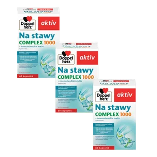 3x Doppelherz® aktiv Na stawy COMPLEX 1000 + nowozelandzkie małże, 3x 60 kapsułek ZESTAW - Stawy, mięśnie, kości - miniaturka - grafika 1