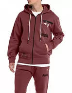 Bluzy męskie - Replay Męska bluza z kapturem, 164 Amarone, L - miniaturka - grafika 1