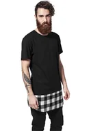 Koszulki męskie - koszulka LONG SHAPED FLANELL BOTTOM blk/blk/wht-M - miniaturka - grafika 1
