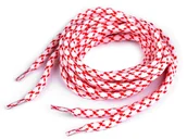 Akcesoria obuwnicze - Sznurówki do butów, bluz,130 cm, biało-czerwone - miniaturka - grafika 1