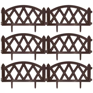 Vidaxl Orion Palisada ogrodowy brązowy 50x30 cm 6 szt. 351006-B - Ogrodzenia - miniaturka - grafika 1