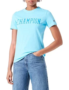 Champion Damska koszulka Rochester 1919 C-Campus z logo Crewneck S-s, jasnoniebieska (Bfsf), XL, jasnoniebieski (Bfsf), XL - Koszulki i topy damskie - miniaturka - grafika 1