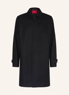 Hugo Płaszcz Wełniany maver2542 schwarz - Płaszcze damskie - miniaturka - grafika 1