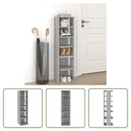 Szafki na buty - The Living Store Stojak na buty szary Sonoma 27,5x27x102 cm Materiał drewnopochodny - miniaturka - grafika 1