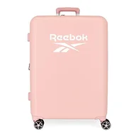 Walizki - Reebok Roxbury Walizka średniej wielkości 48x70x26 cms Twarde mocowanie ABS Wbudowany 81L 2.5 kg 4 Koła Podwójny, Różowy, Maleta mediana, średnia walizka - miniaturka - grafika 1