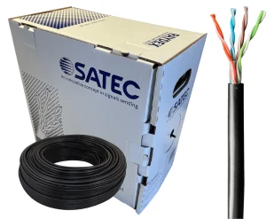 Skrętka przewód kabel zewnętrzny SATEC Raydex PE UTP kat.5E (skrętka 4x2xAWG24) 100m Czarny - Akcesoria do monitoringu - miniaturka - grafika 1