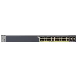 Netgear GS728TP-200EUS 28-Port Gigabit Smart Managed Pro portowe przełączniki PoE + i 4 SFP ports Czarny GS728TP-200EUS - Switche - miniaturka - grafika 2