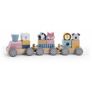 Viga Toys Kolejka z wagonikami i zwierzątkami Viga Toys PolarB 44015 - Kolejki i akcesoria - miniaturka - grafika 2