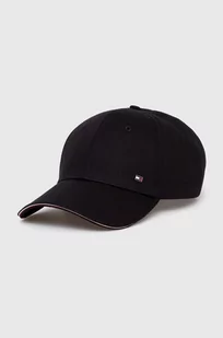 Tommy Hilfiger czapka z daszkiem bawełniana kolor czarny gładka AM0AM12534 - Czapki męskie - miniaturka - grafika 1