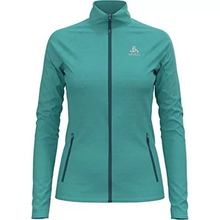 Kurtki damskie - Odlo Damska kurtka polarowa Midlayer Full Zip Proita zielony Jaded XS 593091 - grafika 1