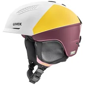 Kaski narciarskie - Uvex Ultra Pro, kask narciarski, damski, biały/żółty/ciemnoczerwony - miniaturka - grafika 1