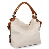 Torebki damskie - Uniwersalna Torebka Damska XL firmy Hernan HB0153 Beżowa/Ruda - miniaturka - grafika 1