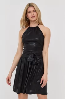 Sukienki - Love Moschino sukienka kolor czarny mini rozkloszowana - grafika 1